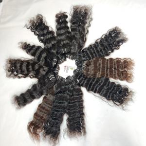 Prix de gros, mèches de cheveux humains, ondulées, extensions Remy naturelles, super style, couleur noire, cheveux vierges indiens, fabricants par l'exportation - Product Image 3