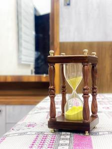 Ensemble de sabliers décoratifs en bois de luxe, horloges à sable haut de gamme, accent décoratif de table pour l'intérieur de la maison - Product Image 2