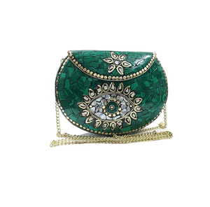 Bolso de mano de metal vendedor caliente con perla elegante y artesanías de bolso de metal elegantes del fabricante metálico - Product Image 3