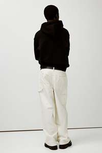 Pantalones de carpintero holgados de alta calidad para hombre, pantalones cómodos de lona de algodón con parches grandes en la rodilla y cinturón de martillo, precio al por mayor - Product Image 4