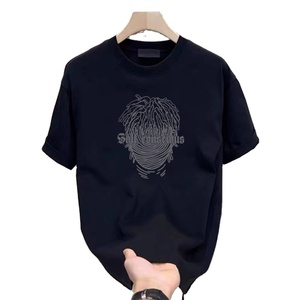 T-shirts pour hommes 2025 O Neck t-shirts Hip Hop 100% coton 180 grammes poids lourd impression surdimensionnée DTG impression personnalisée hommes t-shirt - Product Image 2