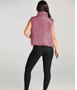 Chaleco Corto Reversible de Invierno para Mujer, Estilo Europeo Americano 2025, Casual, Vintage, con Cuello Alto y Grueso - Product Image 4