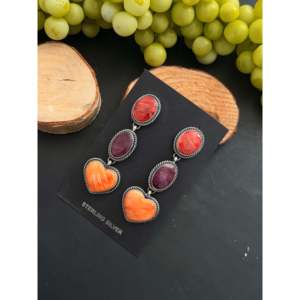Pendientes Colgantes de Plata de Ley con Forma de Ostra Espinosa y Corazón de Kevin Billah, Ideales para Regalo - Product Image 4