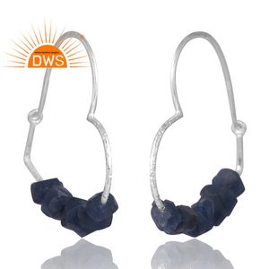 Última Venta de pendientes de piedras preciosas de zafiro azul Natural de plata esterlina joyería personalizada para mujeres regalo para ella - Product Image 3