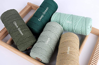 Offre Spéciale Anti-boulochage doux 3mm/100m macramé cordon coton corde pour écharpes oreillers vêtements Shaggy poupées