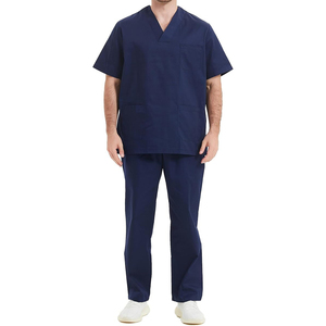 Women's Private Label <b>Scrub</b> <b>Set</b> with Cotton Polyester Comfortable V-Neck Top and Jogger Pants with Pockets - Product Image 3