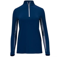 Hauts de base pour femmes équestres de qualité supérieure pour l'équitation, antibactériens, respirants, en tissu spandex/polyester, coupe ajustée