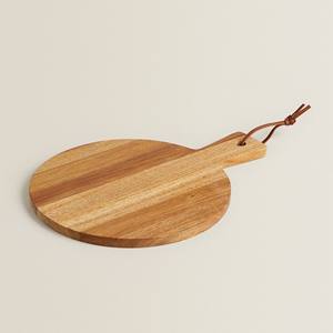 Meilleure vente de plateau alimentaire en bois avec poignée dîner servant des marchandises rondes planches de charcuterie - Product Image 5