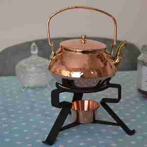 Tetera esmaltada de cobre de alta calidad, nuevo diseño, tetera de jirafa, tetera de Metal hecha a mano con silbido, directamente exportada desde la India - Product Image 5