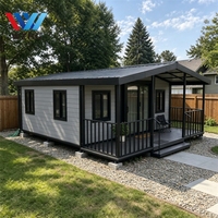 Maison conteneur extensible préfabriquée ADU avec 1 à 3 chambres pour maison d'hôtes de jardin et logement locatif