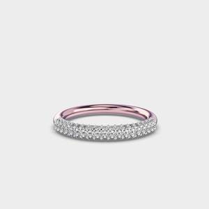 1.50 Carat Lab Grown <b>Diamond</b> 14K Solid Gold Wedding Band Pave Setting Half Eternity Ring Romantic Style <b>Jewelry</b> for Women Party - Product Image 6