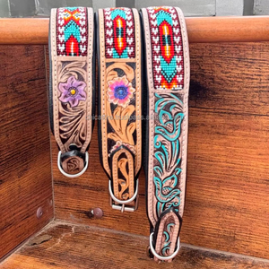 Collar de perro acolchado suave de cuero de vaca tallado a mano y herramientas de alta calidad mejor fabricación india al por mayor usos para perros precios bajos - Product Image 4