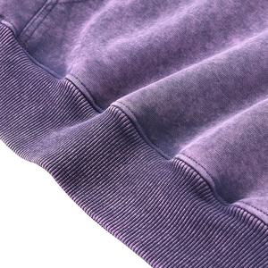 Unisex Solid Acid Wash Oversized Vintage Heavyweight Distress Washed High Quality Customized Front Logo Winter Basics <b>Hoodie</b> - Product Image 4