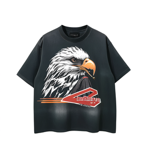 Oversized Graphic Print T Shirt 100% Cotton American Streetwear <b>Hip</b> Hop Vintage Gothic Tee <b>for</b> Men - Product Image 4
