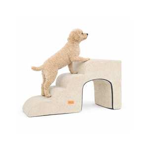 [AllmioPet] 3 in 1 Cave Style Pet Stair 4 <b>Step</b> Ivory AMP C4 IV Indoor Dog Cat <b>Steps</b> Puppy Kitten Senior Pet Furniture Access - Product Image 4