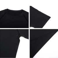 Vêtements de sport d'été pour hommes, t-shirt de compression, hauts élastiques à séchage rapide avec design athlétique imprimé