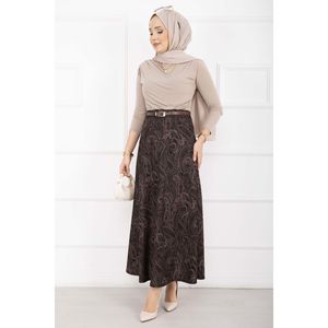 Women's Black for Scuba <b>Skirt</b> with Shawl Pattern - Product Image 3
