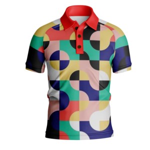 AOP-polo de manga corta para hombre, diseño personalizado, estampado completo, informal, proveedor, 100% algodón, OEM - Product Image 1