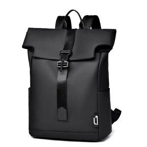 Mochila urbana para hombre, duradera, impermeable, poliéster reciclado, USB C, carga rápida, bloqueo antirrobo, acolchado ergonómico, logotipo OEM personalizado - Product Image 4