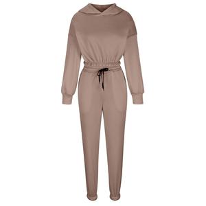 Conjunto de chándal de moda para mujer con chaqueta de Jersey de etiqueta personalizada y pantalones de chándal ropa atlética OEM ODM fabricante - Product Image 4