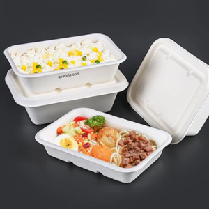 Premium 10oz canne à sucre bagasse plateau jetable en vrac acheter pas cher prix populaire polyvalent service pour les fêtes derniers Kits - Product Image 2