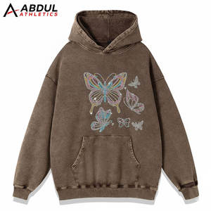 Sweat-shirts pour femmes avec strass et effet délavé tendance, style streetwear, sweat-shirts avec strass et effet délavé - Product Image 1