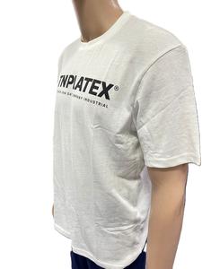 T-shirt en coton blanc personnalisable tissu tricoté recyclé fabriqué à Mumbai en Inde avec options d'impression de taille et de couleur - Product Image 2