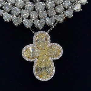 IGI certificado Diamante 14K oro sólido colgante y encanto alta calidad personalizado letra chapado en oro urbano estilo Hip Hop para hombres - Product Image 4