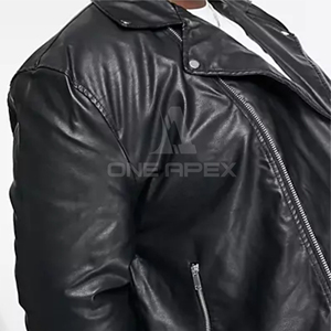 Veste en cuir personnalisée de haute qualité pour hommes du Pakistan Veste de moto en toile de style High Street Qualité la plus populaire pour les hommes - Product Image 6