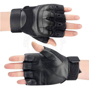 2024 couleur personnalisée et Logo gants de moto sans doigts Pakistan fait des gants de sport de course en cuir - Product Image 2