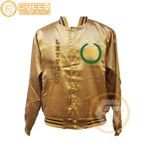 Chaqueta universitaria bordada de satén Omega personalizada de alta calidad, ropa griega transpirable para hombres, fraternidad, venta al por mayor, tela de invierno - Product Image 2