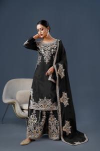 Handcrafted <b>Pakistani</b> Salwar Kameez With Embroidery Work and Designer Sleeves for Weddings Available in Bulk Quantity - Product Image 4
