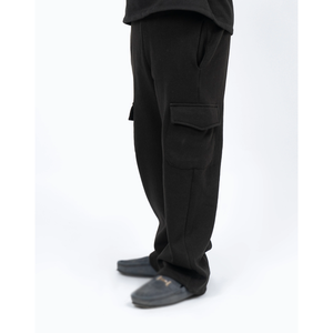 Pantalon cargo pour homme en molleton 100% coton léger, conçu sur mesure, taille mi-haute, style décontracté, coupe droite, couleur unie, respirant - Product Image 4