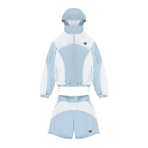 ชุดเสื้อกันลมและแจ็กเก็ตมีฮู้ดสำหรับทุกเพศชุดออกกำลังกายไนลอนสองชิ้นน้ำหนักเบาระบายอากาศได้ตามต้องการ - Product Image 2