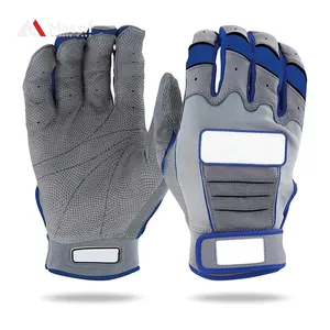 Best-seller Gants de baseball au bâton avec logo personnalisé en cuir véritable - Product Image 1