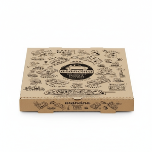 High Quality Eco-Friendly <b>Pizza</b> <b>Box</b> Kraft Paper Packaging Microwave Safe & Customizable Dimensions for Food Service <b>Pizza</b> Chains - Product Image 1