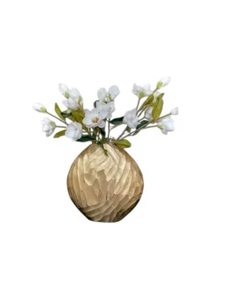 Vase à fleurs en laiton fait main, vente chaude, haute qualité, poli, design côtier écologique pour table, idéal pour les mariages - Product Image 4
