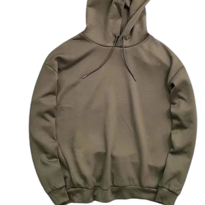 Sudaderas con capucha lisas de cuero de alta calidad para hombre con logotipo propio personalizado 2025 100% algodón 100% poliéster estampado pulóver Sudadera con capucha Lisa para hombre - Product Image 2