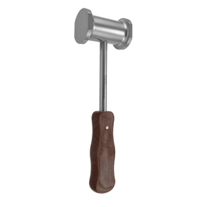 Mead Mallet 1 12 in x 7 in Cabeza de latón macizo Peso pequeño 15 oz Mango de acero Metal Acero 500 g Martillo de elevación de hueso duro - Product Image 5
