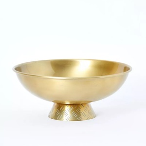 Fabricante Granel de Cuenco de Diseño Vintage Tazón de Metal de Color Dorado con Tamaños 35x18 cm a Precios Directos de Venta de Fábrica - Product Image 5