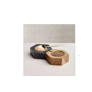 Salero de madera único, contenedor de especias, tapa de tazón de pimienta, caja de sal de bambú con grabado personalizado para la venta - Product Image 2