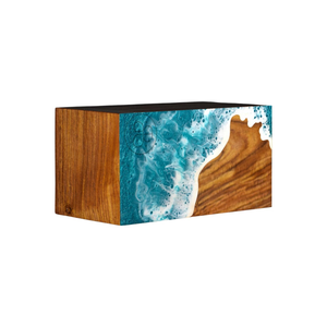 Boîte d'urne océanique en bois Boîte de crémation inspirée de la mer souvenir commémoratif artisanal pour les êtres chers - Product Image 2