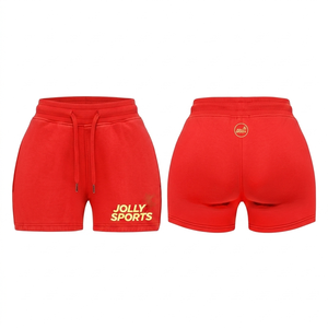 Shorts Deportivos para Mujer, Tela Elástica de Poliéster y Spandex GSM, Cintura Rosa y Blanca con Logotipo Personalizado Impreso - Product Image 3