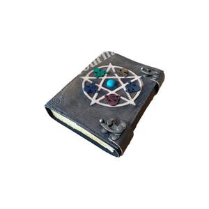 100% เซลติกเพนทาเคิลสลักลายนูนสมุดงานหัตถกรรมหนังแท้ของขวัญที่สมบูรณ์แบบหนังแท้สมุดหินโบราณ - Product Image 2