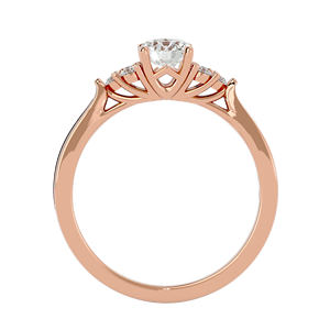 Daisy Diamond Cluster <b>Ring</b> <b>Cushion</b> Cut Zircon with Gold & Rhodium Plating Floral Pattern for <b>Weddings</b> - Product Image 1