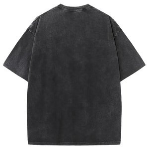 เสื้อยืดผู้ชายผ้าฝ้ายฟอกสีกรดมีลายเสื้อยืดเสื้อเดินบนถนน - Product Image 2