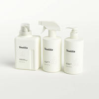 Bouteille pulvérisateur ronde en HDPE blanc Unalilia YD-1/E-356 500ml/600ml - Bouteille pour savon liquide et lessive imprimée en sérigraphie