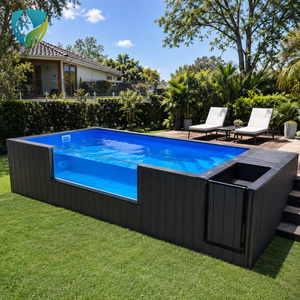 Piscina Elevada de Lujo con Ventana de Vidrio, Piscina de Fibra de Vidrio Personalizada, Piscina Prefabricada para Exteriores, Piscina Infinita para Patio Trasero de Villa - Product Image 1