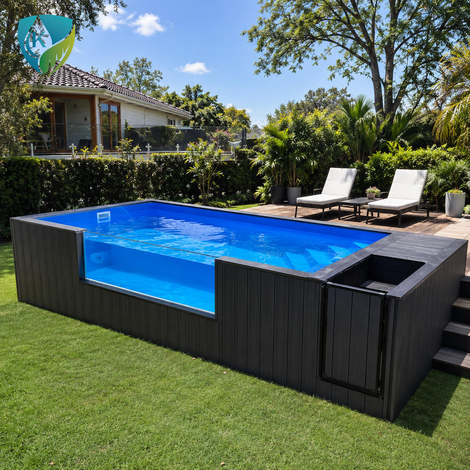 Curated visual reference: Fresh Look at Luxury Glass Window Above Ground Pool Custom Fiberglass Swimming Pool