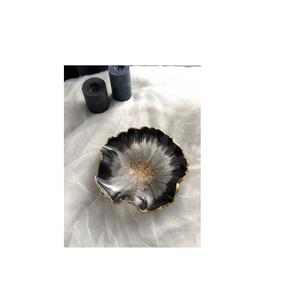 Grand bol de service en résine avec motif en marbre unique pour la décoration de table à manger moderne - Product Image 6